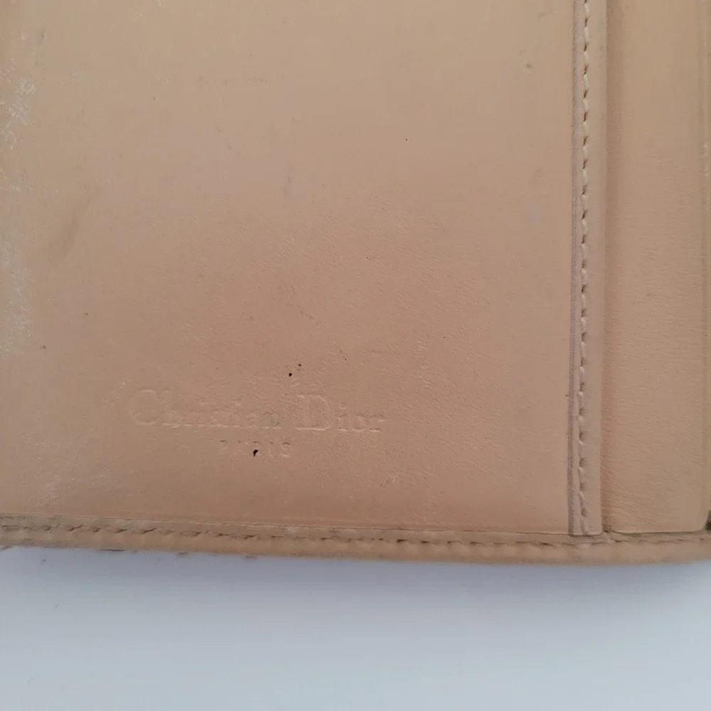 Christian Dior Vintage Trotter Monogram Wallet Brown Leather BM-0012